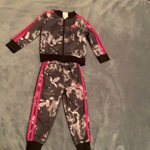 Like new Adidas floral tracksuit